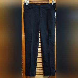 NWT Chaps Navy Blue Slimming Stretch Mid-Rise Slim Leg Women's Casual Pants 8P